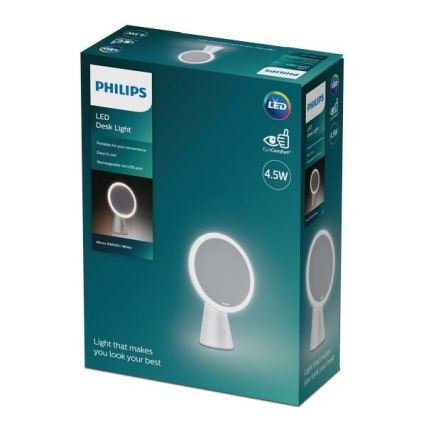 Philips - Espejo cosmético regulable con iluminación LED MIRROR LED/4,5W/5V