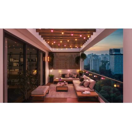 Philips - Guirnalda de exterior regulable y extensible LED RGBW Hue FESTAVIA, 20 LEDs, 14 m, IP65