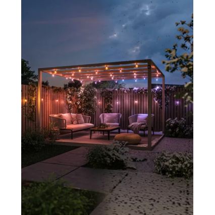 Philips - Guirnalda de exterior regulable y extensible LED RGBW Hue FESTAVIA, 20 LEDs, 14 m, IP65