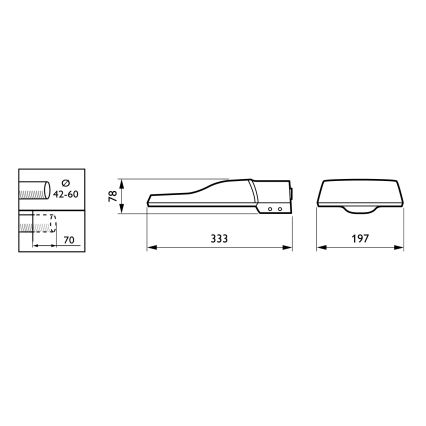 Philips - Farola LED CORELINE MALAGA LED/25W/230V 4000K IP65