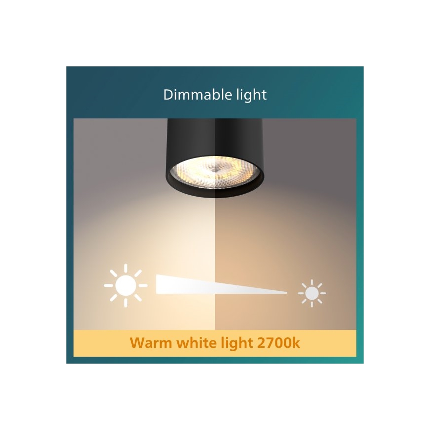 Philips - Foco de pared LED regulable LED/4,5W/230V