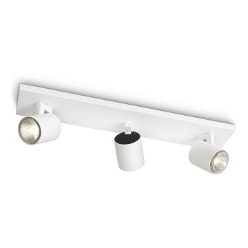 Philips - Foco empotrable LED RGBW regulable RUNNER 3xGU10/6,5W/230V 2700-6500K blanco