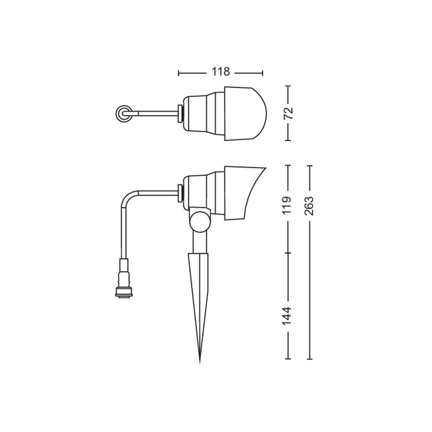 Philips - Foco LED exterior LED/6W/12V 4000K IP44