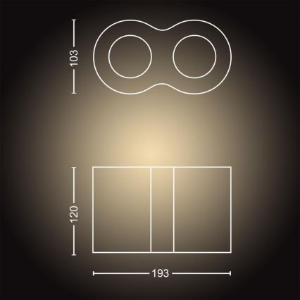 Philips - Foco LED regulable Hue PILLAR 2xGU10/5W/230V + mando a distancia