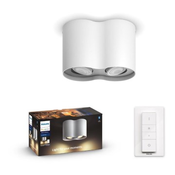 Philips - Foco LED regulable Hue PILLAR 2xGU10/5W/230V + mando a distancia