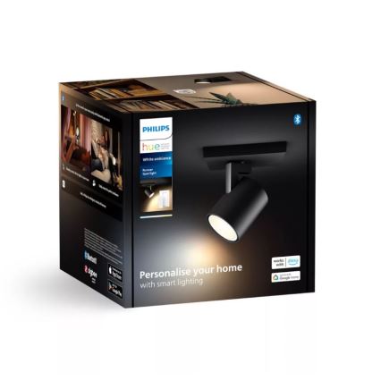 Philips - Foco LED regulable Hue RUNNER 1xGU10/4,2W/230V 2200-6500K + control remoto negro