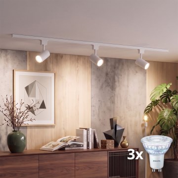 Philips - Foco LED regulable para riel EASYLINK 3xGU10/7W/230V 1 m blanco