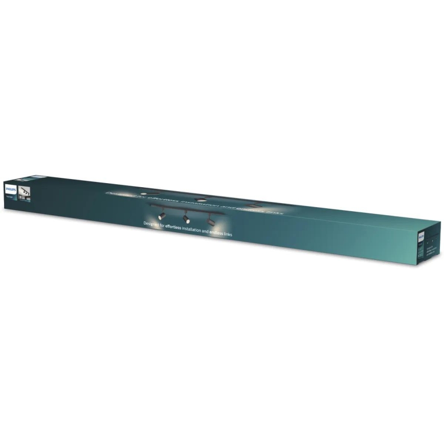 Philips - Foco LED RGBW regulable para sistema de riel EASYLINK HUE 3xGU10/4,7W/230V 2200-6500K 1m negro