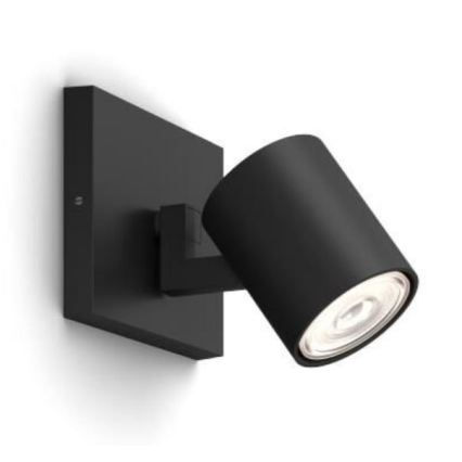 Philips - Foco LED RGBW regulable RUNNER 1xGU10/6,5W/230V 2700-6500K negro