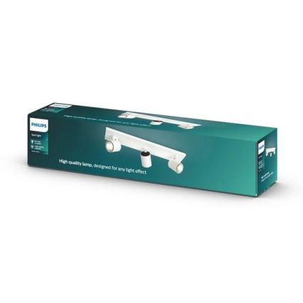 Philips - Foco empotrable LED RGBW regulable RUNNER 3xGU10/6,5W/230V 2700-6500K blanco
