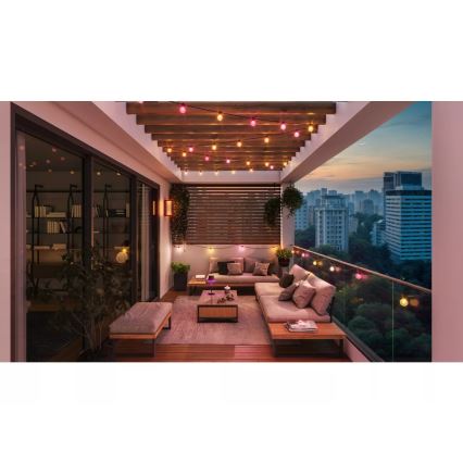 Philips - Guirnalda exterior LED RGBW regulable Hue FESTAVIA 10xLED 7m IP65