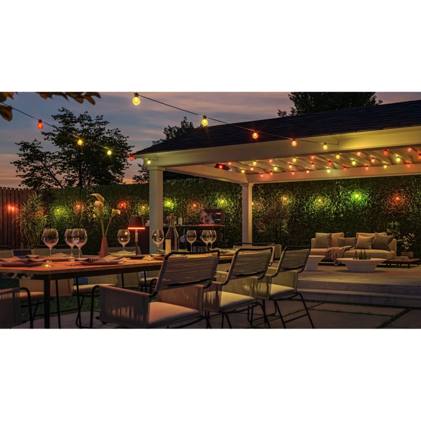 Philips - Guirnalda exterior LED RGBW regulable Hue FESTAVIA 10xLED 7m IP65