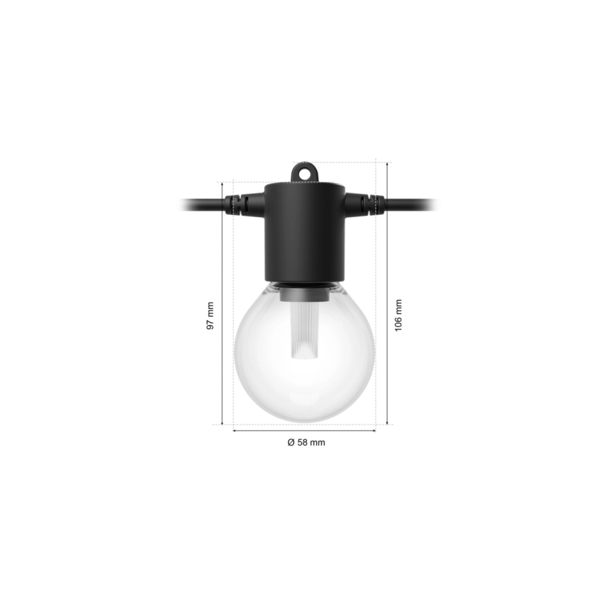 Philips - Guirnalda exterior LED RGBW regulable Hue FESTAVIA 10xLED 7m IP65