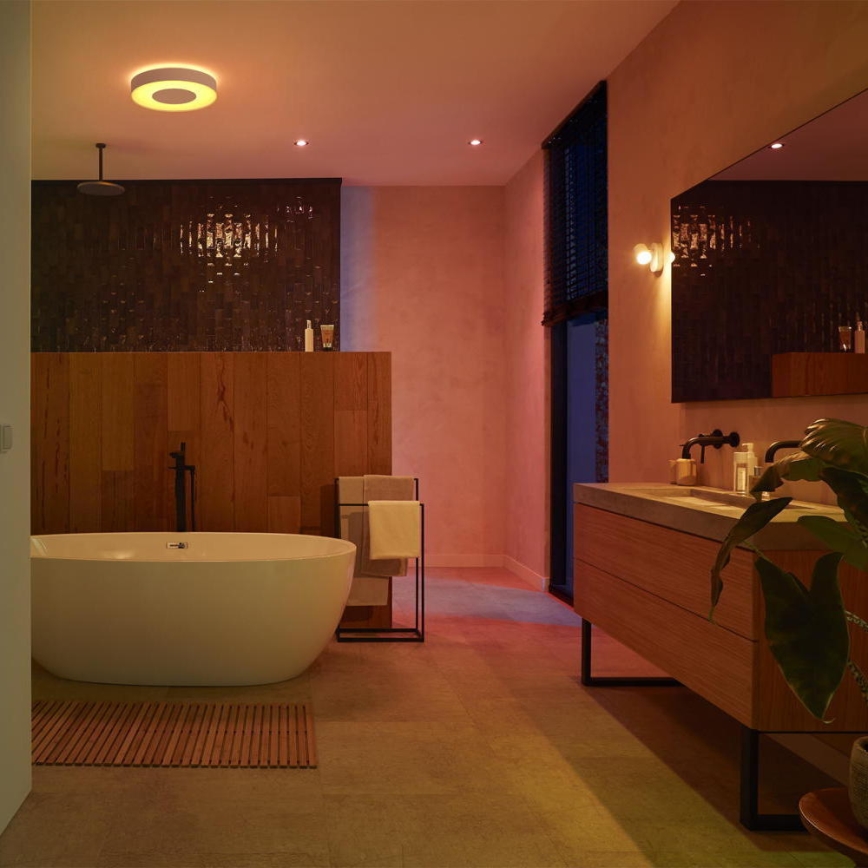 Philips - SET de 3 luces LED RGB regulables para baño Hue XAMENTO 1xGU10/5,7W/230V IP44 2000-6500K