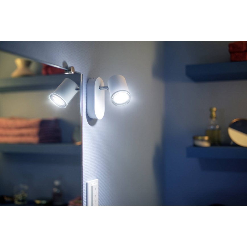 Philips - Lámpara de baño LED regulable Hue ADORE 1xGU10/5W/230V IP44 + mando a distancia