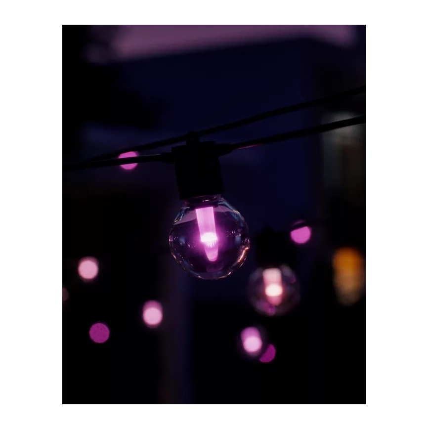 Philips - Hue FESTAVIA Guirnalda de exterior regulable LED RGBW, 30 LEDs, 21 m, IP65