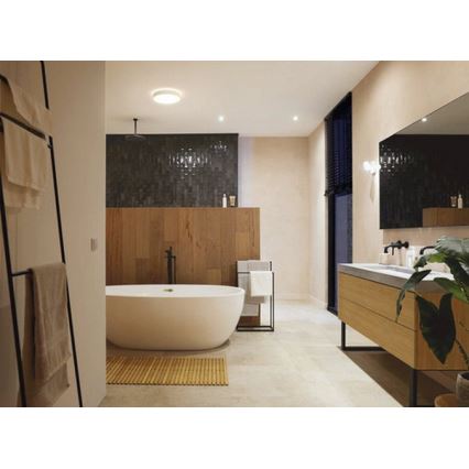 Philips - Lámpara de baño LED regulable Hue DEVERE LED/33,5W/230V IP44 diámetro 425 mm 2200-6500K + mando a distancia