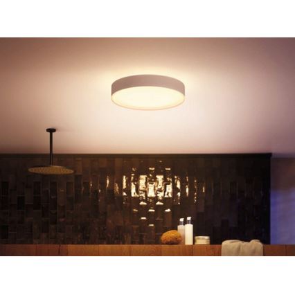 Philips - Lámpara de baño LED regulable Hue DEVERE LED/33,5W/230V IP44 diámetro 425 mm 2200-6500K + mando a distancia