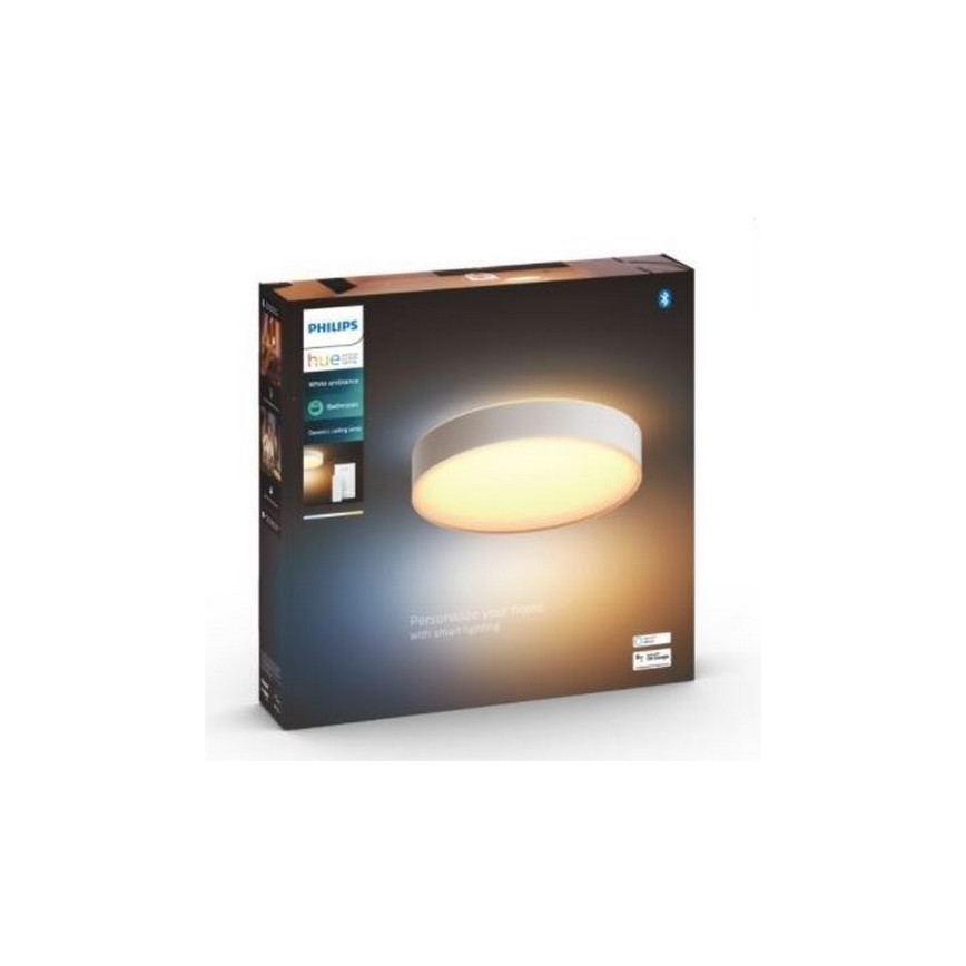 Philips - Lámpara de baño LED regulable Hue DEVERE LED/33,5W/230V IP44 diámetro 425 mm 2200-6500K + mando a distancia