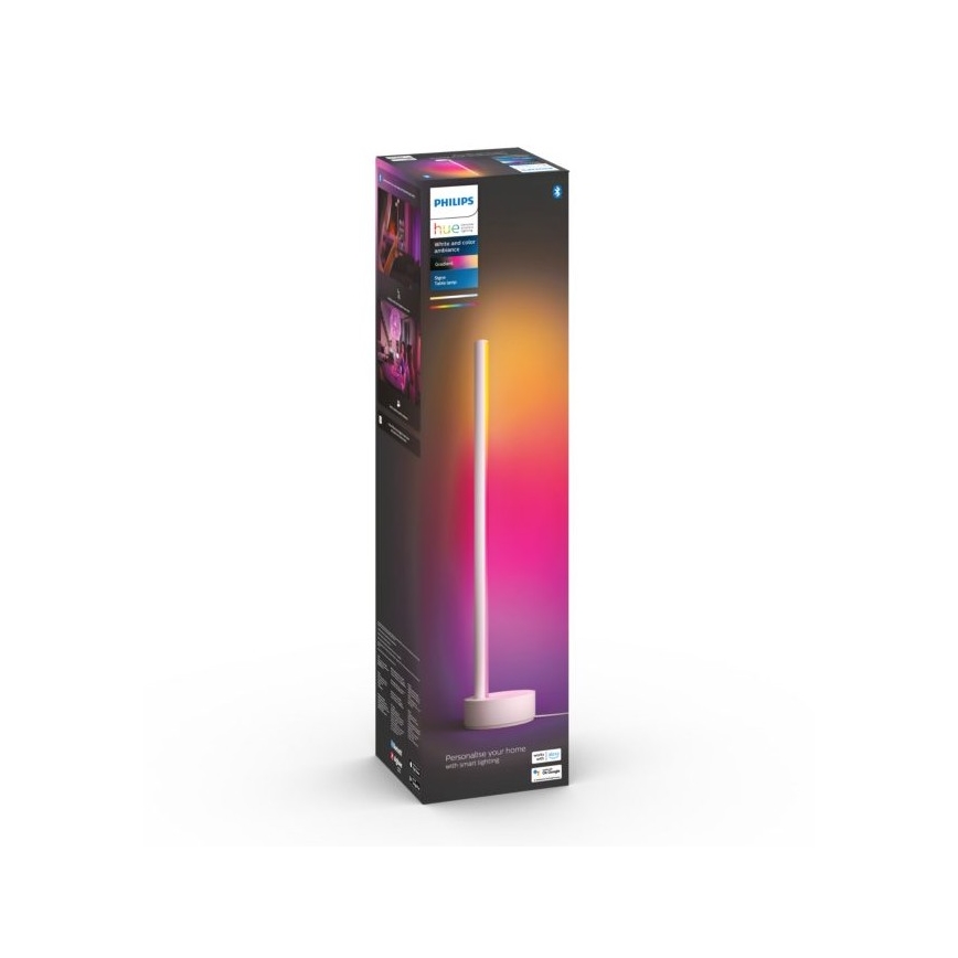 Philips - Lámpara de mesa LED RGB regulable Hue SIGNE LED/12W/230V 2000-6500K blanca