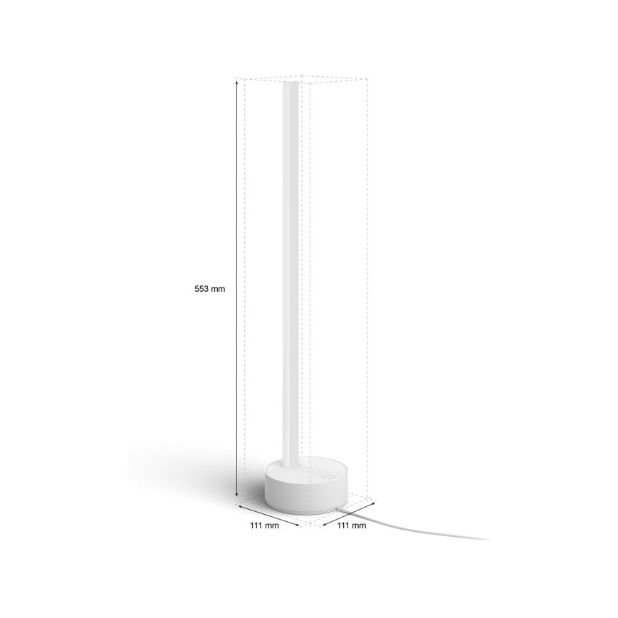 Philips - Lámpara de mesa LED RGB regulable Hue SIGNE LED/12W/230V 2000-6500K blanca