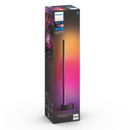 Philips - Lámpara de mesa LED RGB regulable Hue SIGNE LED/12W/230V 2000-6500K negra