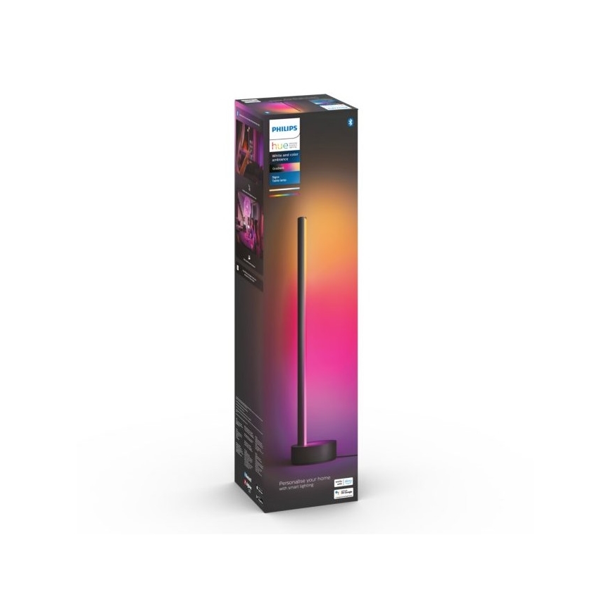 Philips - Lámpara de mesa LED RGB regulable Hue SIGNE LED/12W/230V 2000-6500K negra