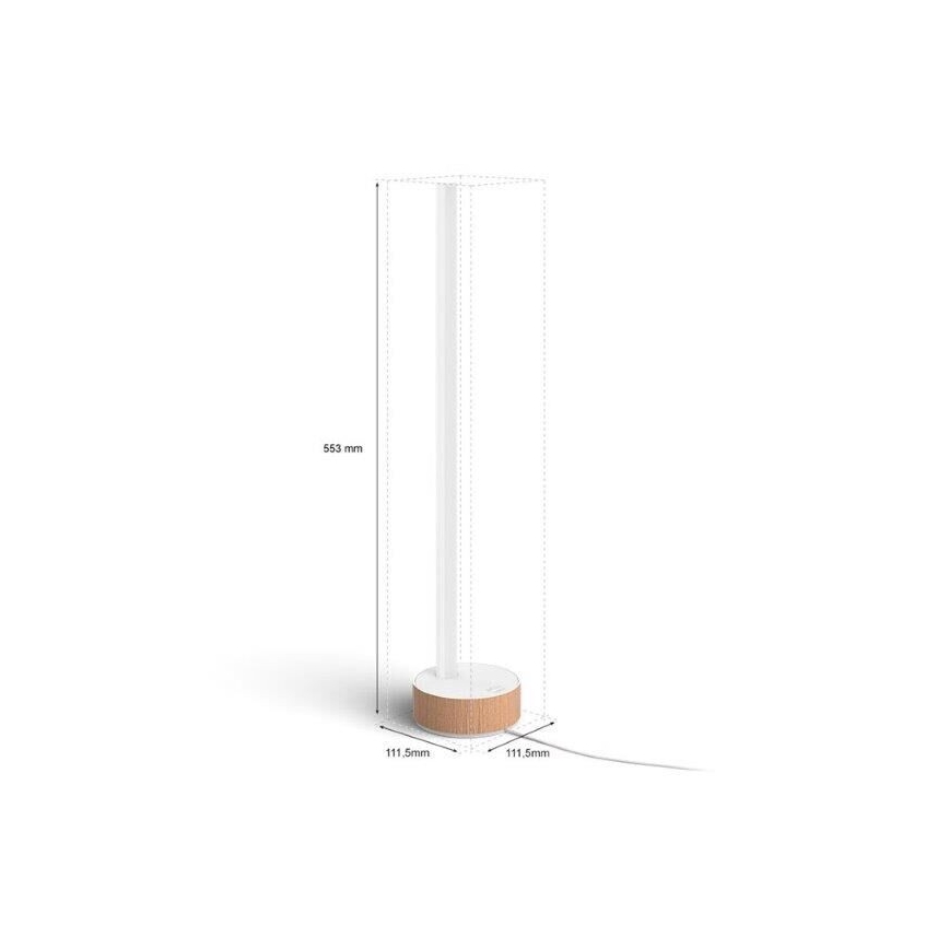 Philips - Lámpara de mesa regulable LED RGBW Hue SIGNE LED/11,8W/230V 2000-6500K