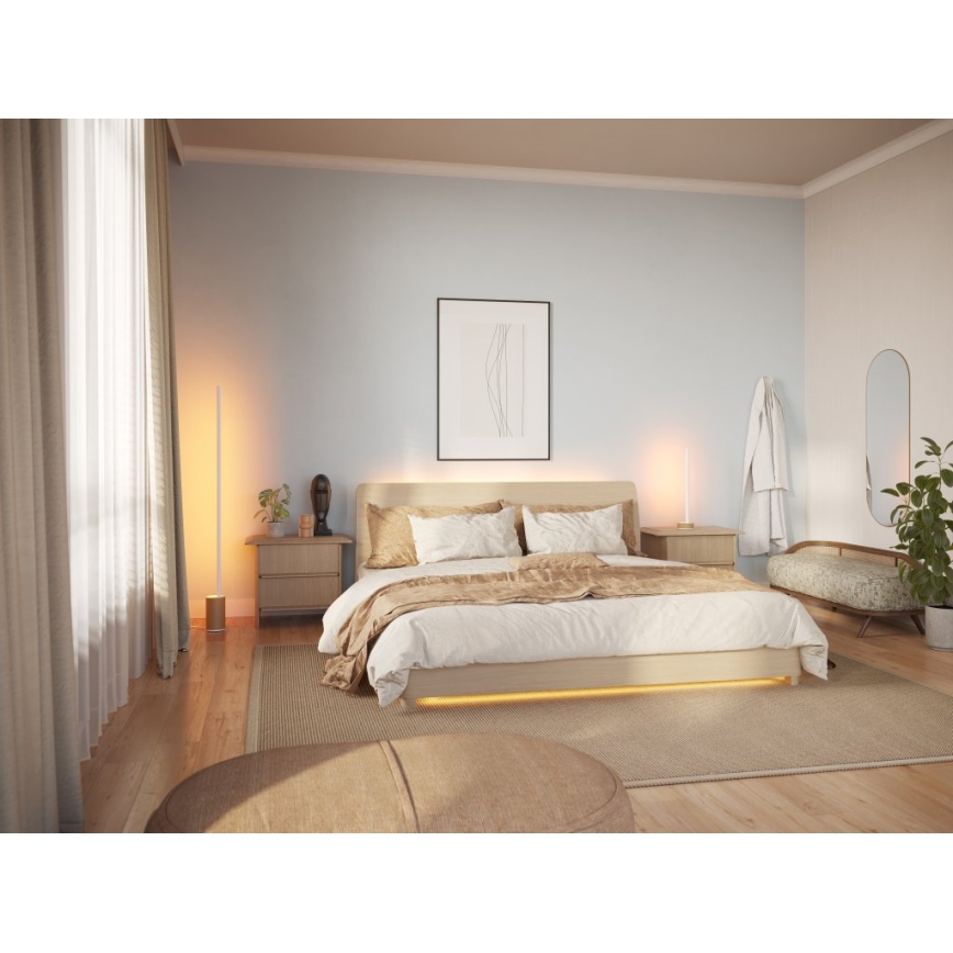Philips - Lámpara de pie regulable LED RGBW Hue SIGNE LED/29W/230V 2000-6500K beige