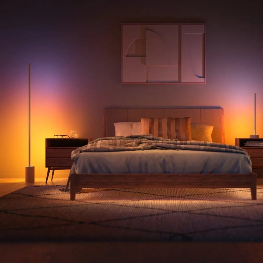 Philips - Lámpara de pie regulable LED RGBW Hue SIGNE LED/29W/230V 2000-6500K beige