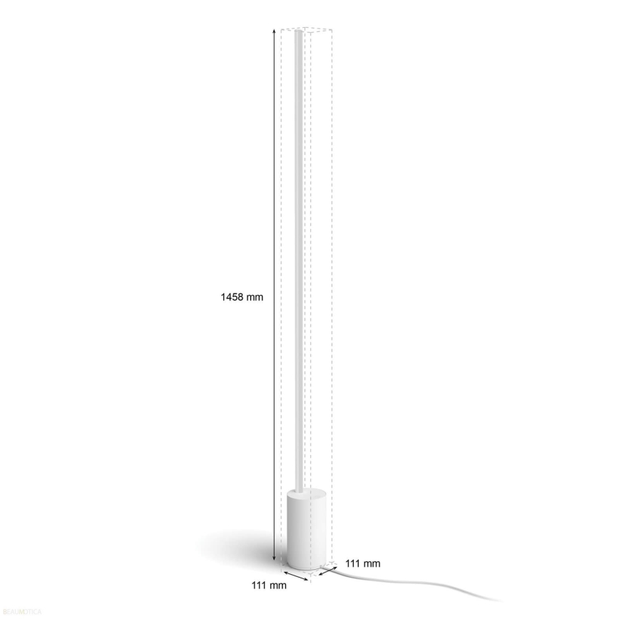 Philips - Lámpara de pie regulable LED RGBW Hue SIGNE LED/29W/230V 2000-6500K blanca