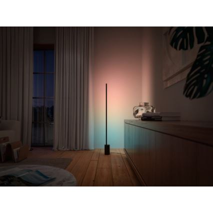 Philips - Lámpara de pie regulable LED RGBW Hue SIGNE LED/29W/230V 2000-6500K negra