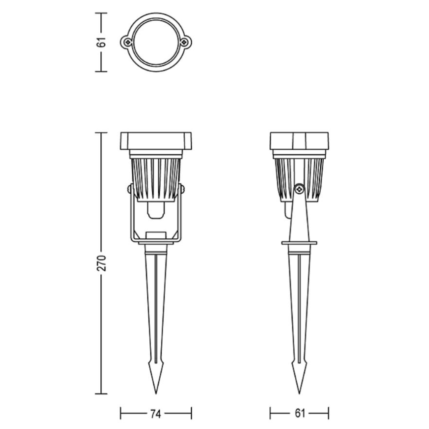 Philips - JUEGO 3x Foco LED de exterior CAPER LED/1,5W/24/230V IP44