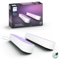 Philips - Juego de 2 lámparas de mesa LED RGB regulables Hue PLAY LED/6W/230V blanco