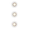 Philips - Juego de 3 luminarias empotradas de techo PERIDOT 1xGU10/7W/230V blanco