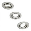 Philips - Juego de 3 luminarias empotradas PERIDOT 1xGU10/7W/230V plateadas