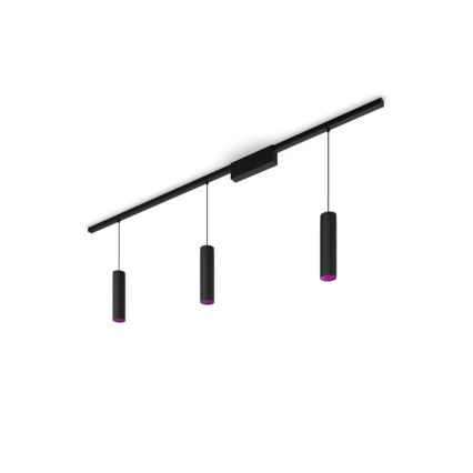 Philips - Juego de 3 lámparas colgantes LED RGBW regulables con cable para sistema de riel Hue PERIFO LED/15,6W/230V 2000-6500K