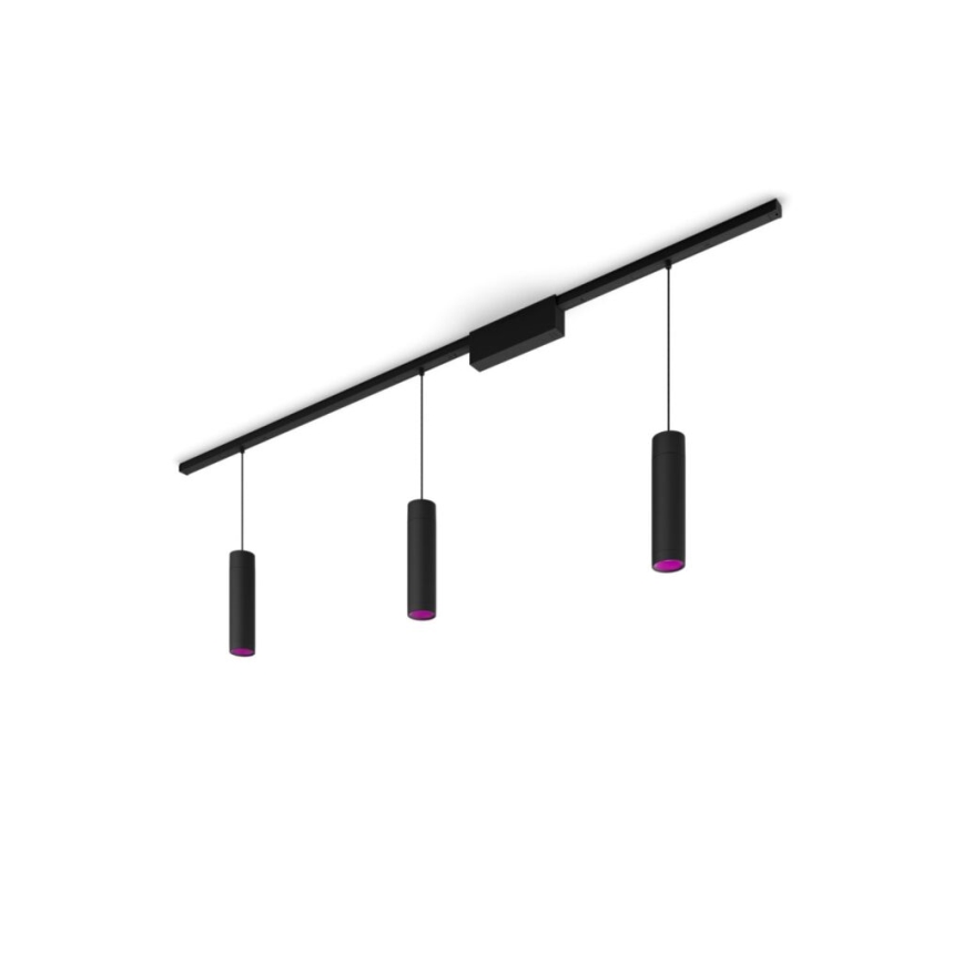 Philips - Juego de 3 lámparas colgantes LED RGBW regulables con cable para sistema de riel Hue PERIFO LED/15,6W/230V 2000-6500K
