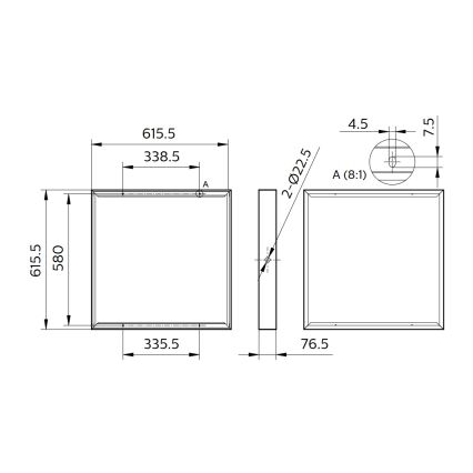 Philips - Kit para montaje en superficie de paneles LED LEDINAIRE y CORELINE