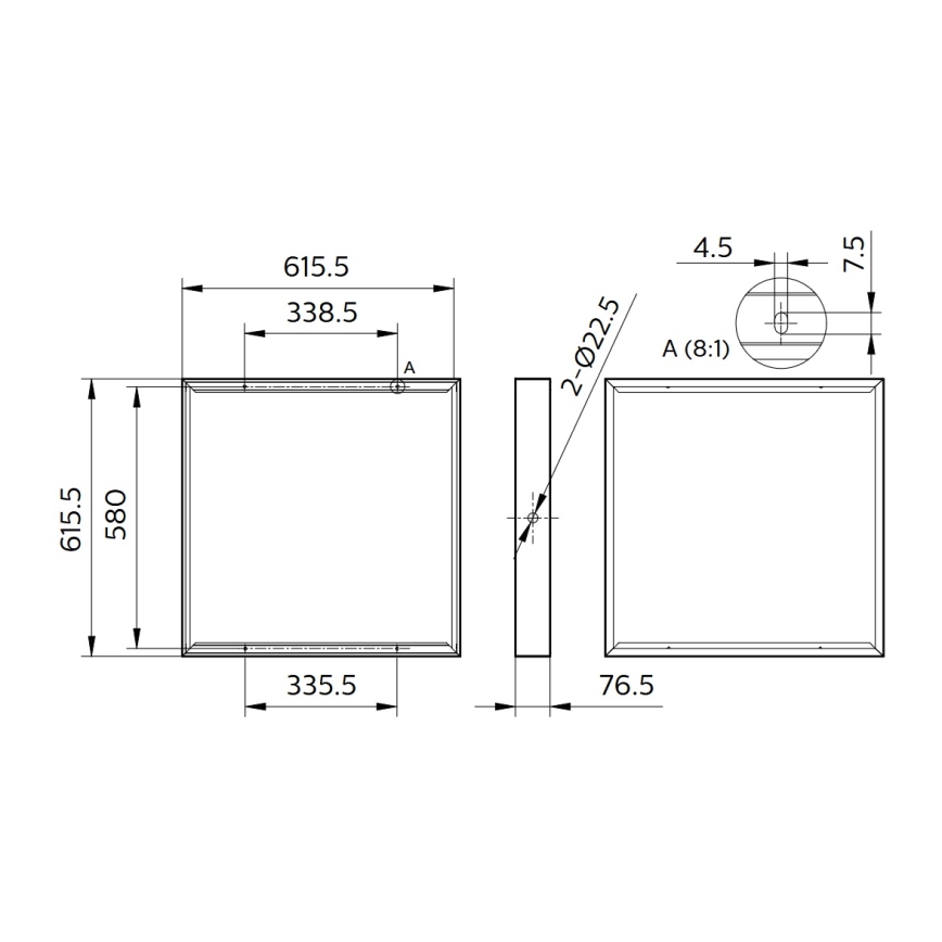 Philips - Kit para montaje en superficie de paneles LED LEDINAIRE y CORELINE