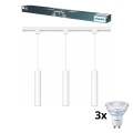 Philips - Lámpara colgante LED regulable con cable para sistema de riel EASYLINK 3xGU10/7W/230V 2200-2700K 1m blanca
