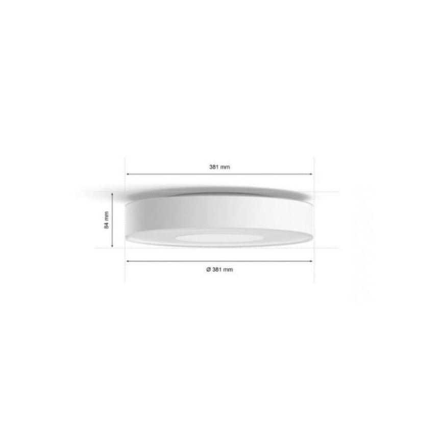 Philips - Lámpara de baño LED RGB regulable Hue XAMENTO LED/33,5W/230V IP44 diámetro 381 mm 2000-6500K