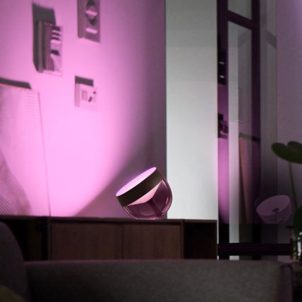 Philips - Lámpara de mesa LED RGB regulable Hue IRIS LED/8,2W/230V 2000-6500K negra