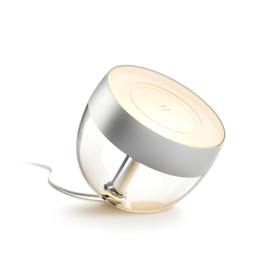 Philips - Lámpara de mesa LED RGB regulable Hue IRIS LED/8,2W/230V 2000-6500K plateada