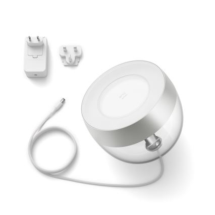 Philips - Lámpara de mesa LED RGB regulable Hue IRIS LED/8,2W/230V 2000-6500K plateada