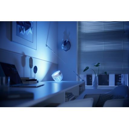 Philips - Lámpara de mesa LED RGB regulable Hue IRIS LED/8,2W/230V 2000-6500K plateada