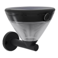 Philips - Lámpara de pared solar LED con sensor KYNA LED/3,8W/3,7V 800 mAh 2700K IP44 negra