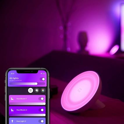 Philips - Lámpara de sobremesa regulable Hue BLOOM RGB LED/7,1W/230V