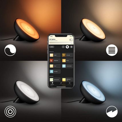 Philips - Lámpara de sobremesa regulable Hue BLOOM RGB LED/7,1W/230V