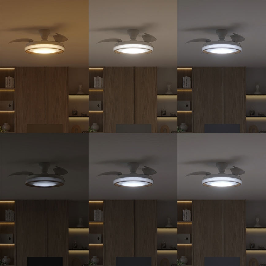 Philips - Lámpara de techo LED regulable con ventilador BLISS LED/35W/230V blanca + mando a distancia